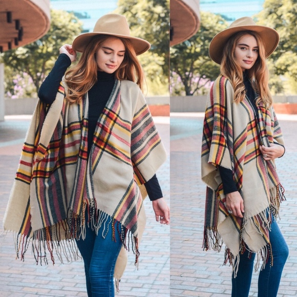 ABIGAIL Plaid Shawl - Picture 2 of 2